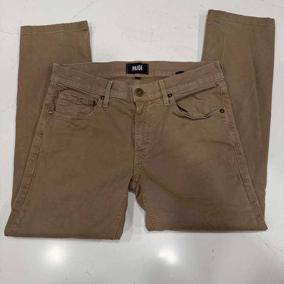 PAIGE Other - Paige Men’s Lennox Slim Fit Stretch Light Brown Jeans 28x26